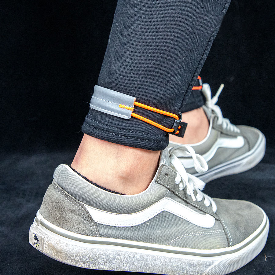 Cycling Gear - Elastic Reflective Cycling Leg Strap Adjustable