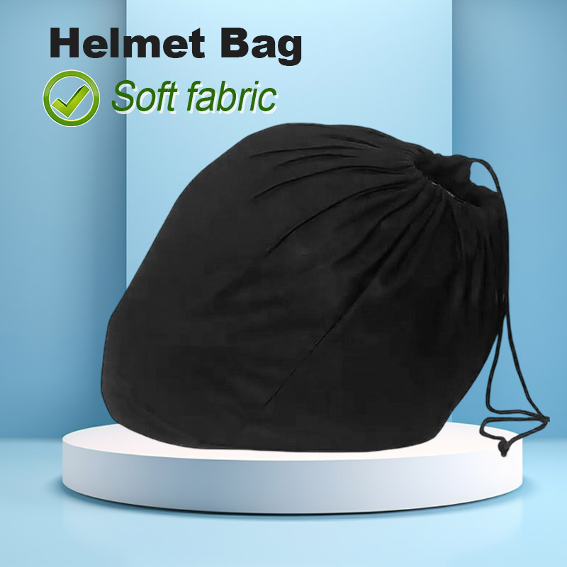 Bicycle Helmet - Soft Helmet Bag Plush Drawstring Pocket