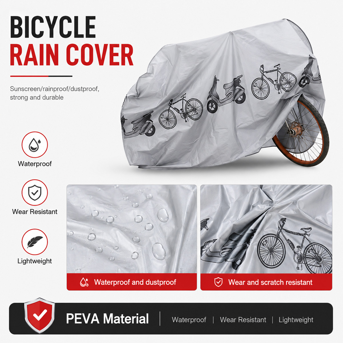 PINMOAP Universal Bicycle Rain - огляд і ціна Cycling Gear Organizer