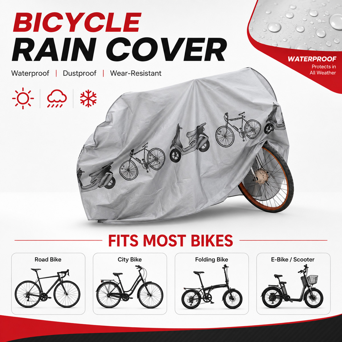 PINMOAP Universal Bicycle Rain - огляд і ціна Cycling Gear Organizer