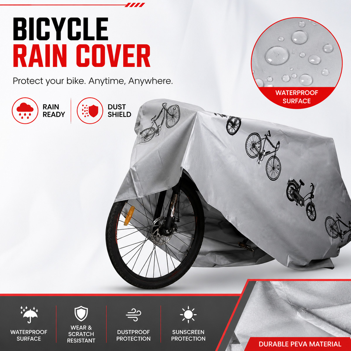 PINMOAP Universal Bicycle Rain - огляд і ціна Cycling Gear Organizer