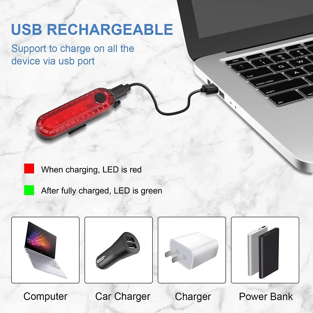 Bike Rear Tail Light USB Recha - огляд і ціна Bicycle Helmet