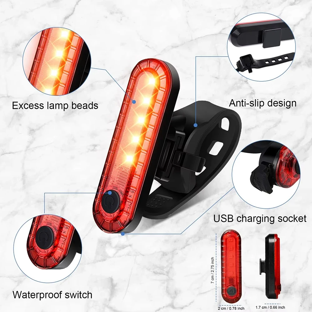 Bike Rear Tail Light USB Recha - огляд і ціна Bicycle Helmet
