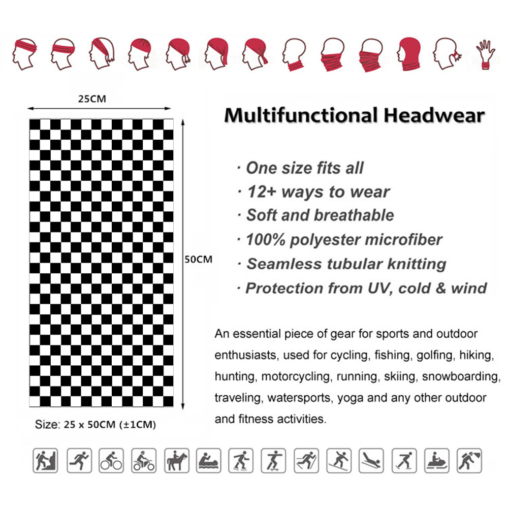 Checkered Ska Printed Headband - огляд і ціна Cycling Gear